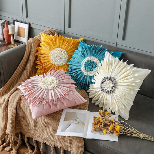 3D Chrysanthemum Cushion cover